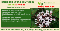 Bạch Đồng Nữ (mò hoa trắng)
