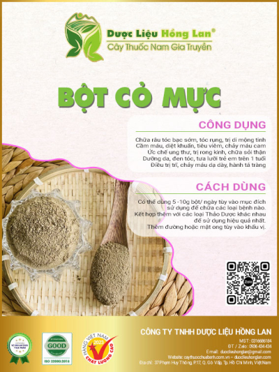 Bột cỏ mực – nhọ nồi