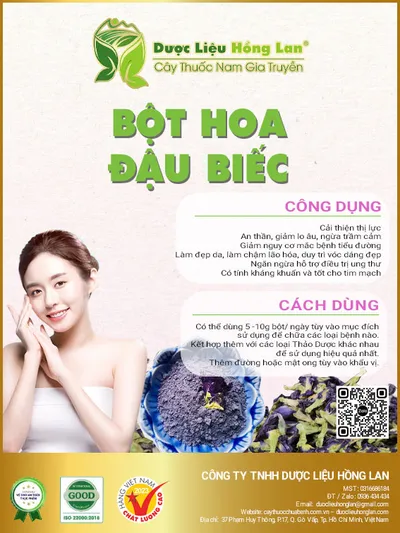 Bột hoa đậu biếc