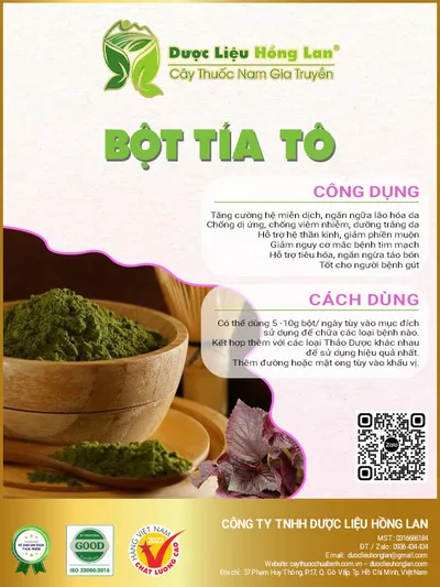Bột Dược Liệu Lá Tía Tô