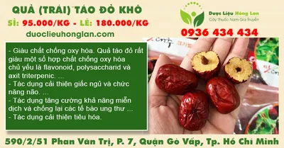 Quả (Trái) Táo Đỏ khô