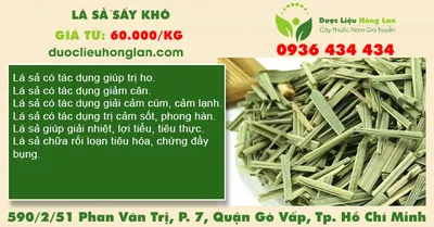 Lá sả sấy khô