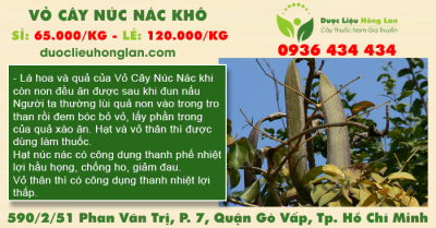 Vỏ Cây Núc Nác khô