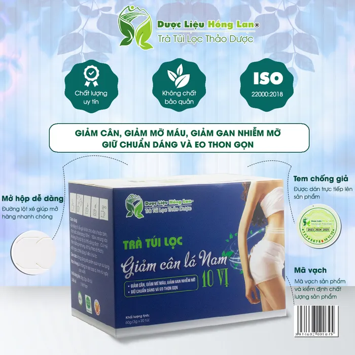 Trà Túi Lọc Giảm Cân Lá Nam 10 Vị