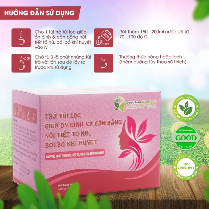 Trà Túi Lọc Hỗ Trợ Ổn Định Và Cân Bằng Nội Tiết Tố Nữ 3