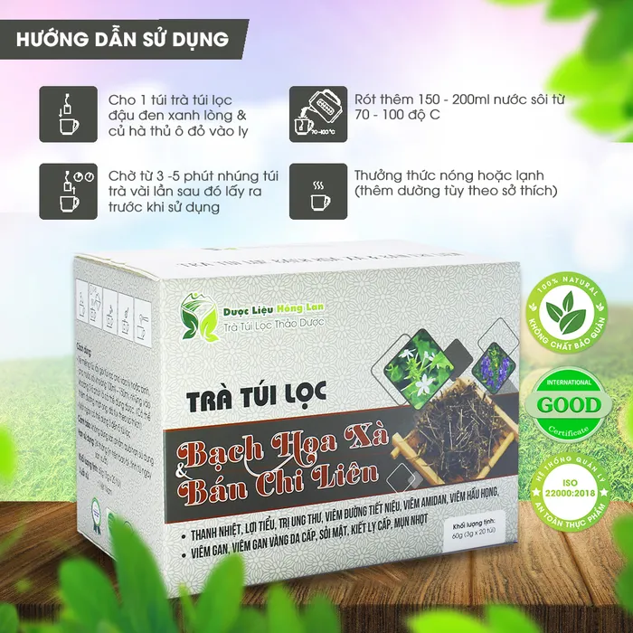 Trà Túi Lọc Bạch Hoa Xà Bán Chi Liên 3