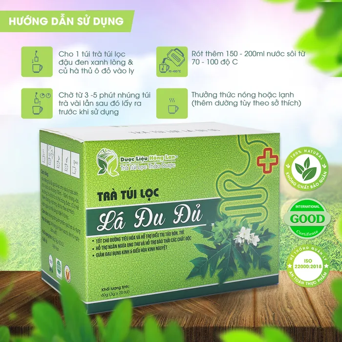 Trà Túi Lọc Lá Đu Đủ Đực 3