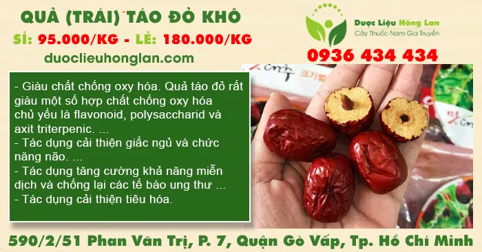 Quả (Trái) Táo Đỏ khô