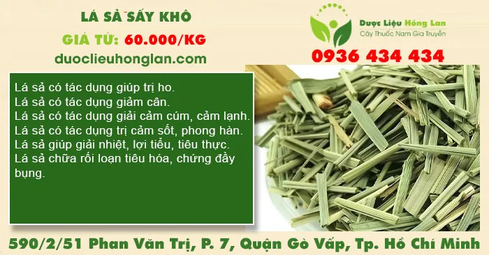 Lá sả sấy khô