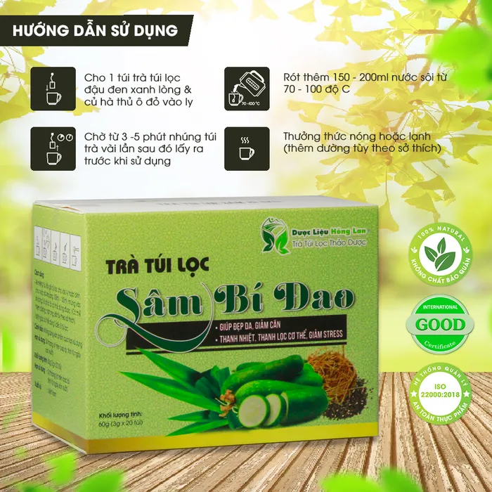 Trà Túi Lọc Sâm Bí Đao 3