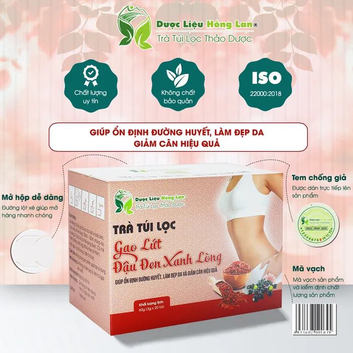 Trà túi Lọc Gạo Lứt Đậu Đen