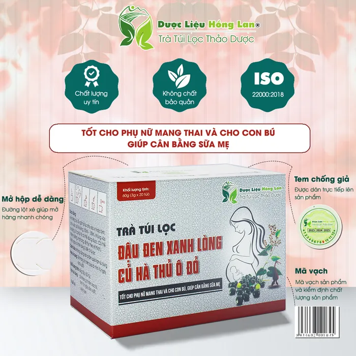 Trà Túi Lọc Đậu Đen Xanh Lòng Củ Hà Thủ Ô Đỏ 