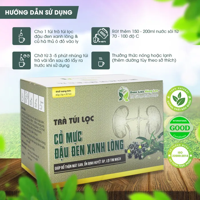 Trà Túi Lọc Cây Cỏ Mực Đậu Đen Xanh Lòng 4