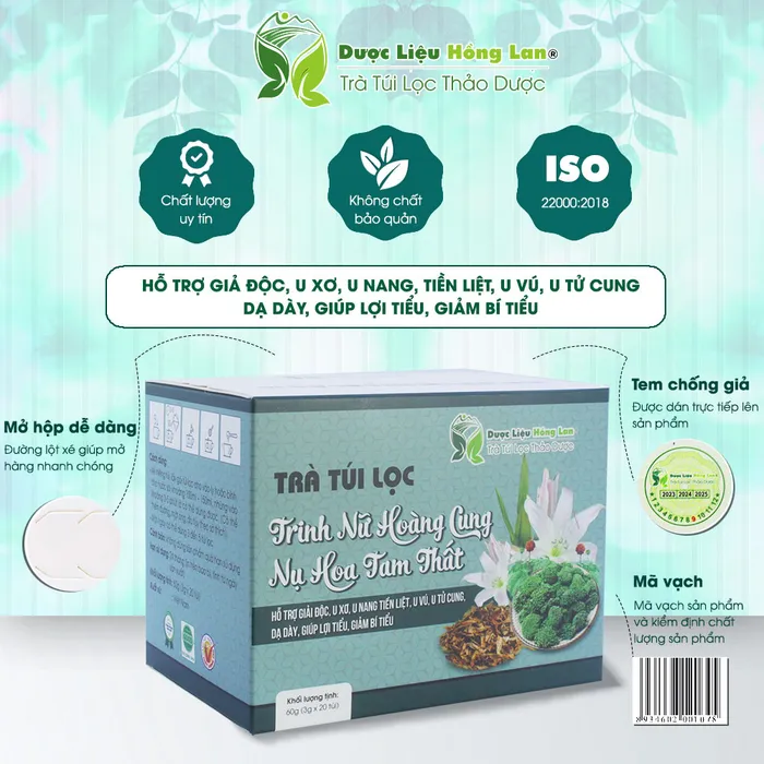 Trà Túi Lọc Trinh Nữ Hoàng Cung & Nụ Tam Thất 