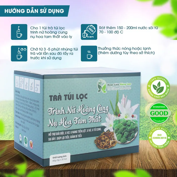 Trà Túi Lọc Trinh Nữ Hoàng Cung & Nụ Tam Thất  4