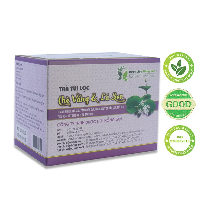 Trà túi lọc Cây Chè Vằng & Lá Sen 2