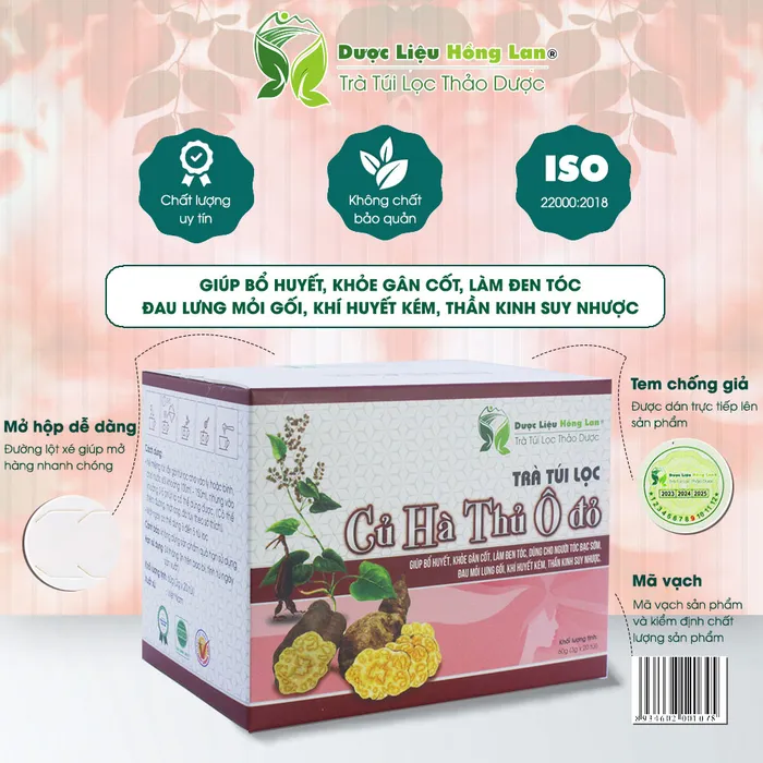 Trà Túi Lọc Củ Hà Thủ Ô Đỏ