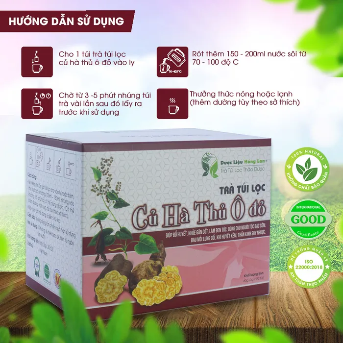 Trà Túi Lọc Củ Hà Thủ Ô Đỏ 4