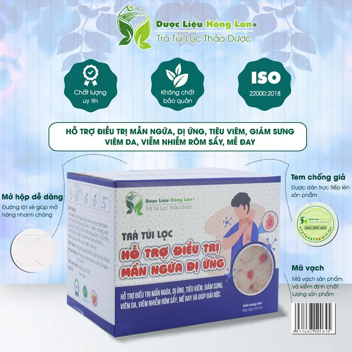 Trà Túi Lọc Hỗ Trợ Điều Trị Mẩn Ngứa Dị Ứng 